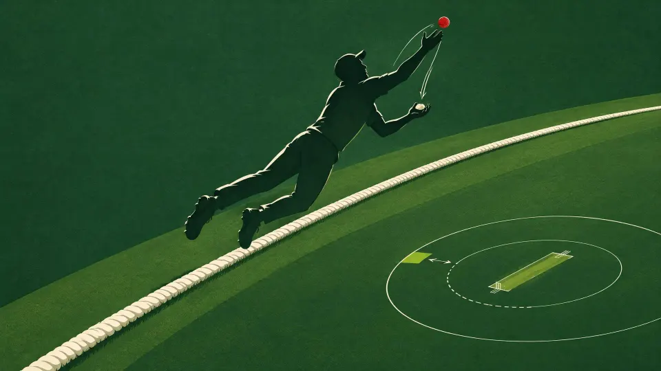 Editorial cover for How Does Cricket’s Boundary-Catch Rule Work When a Fielder Goes Over the Rope?