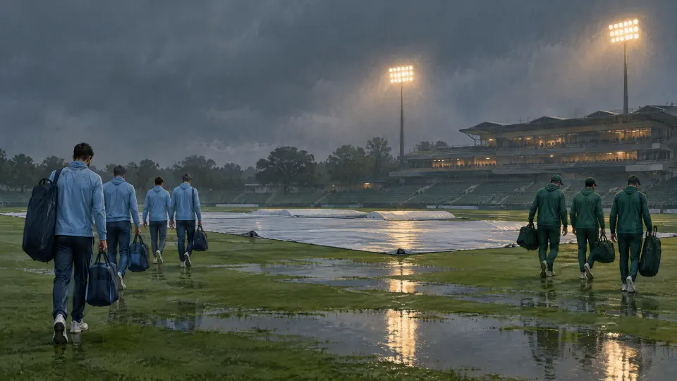 Editorial cover for Rain washouts send India and Pakistan into Asian Games cricket semi-finals