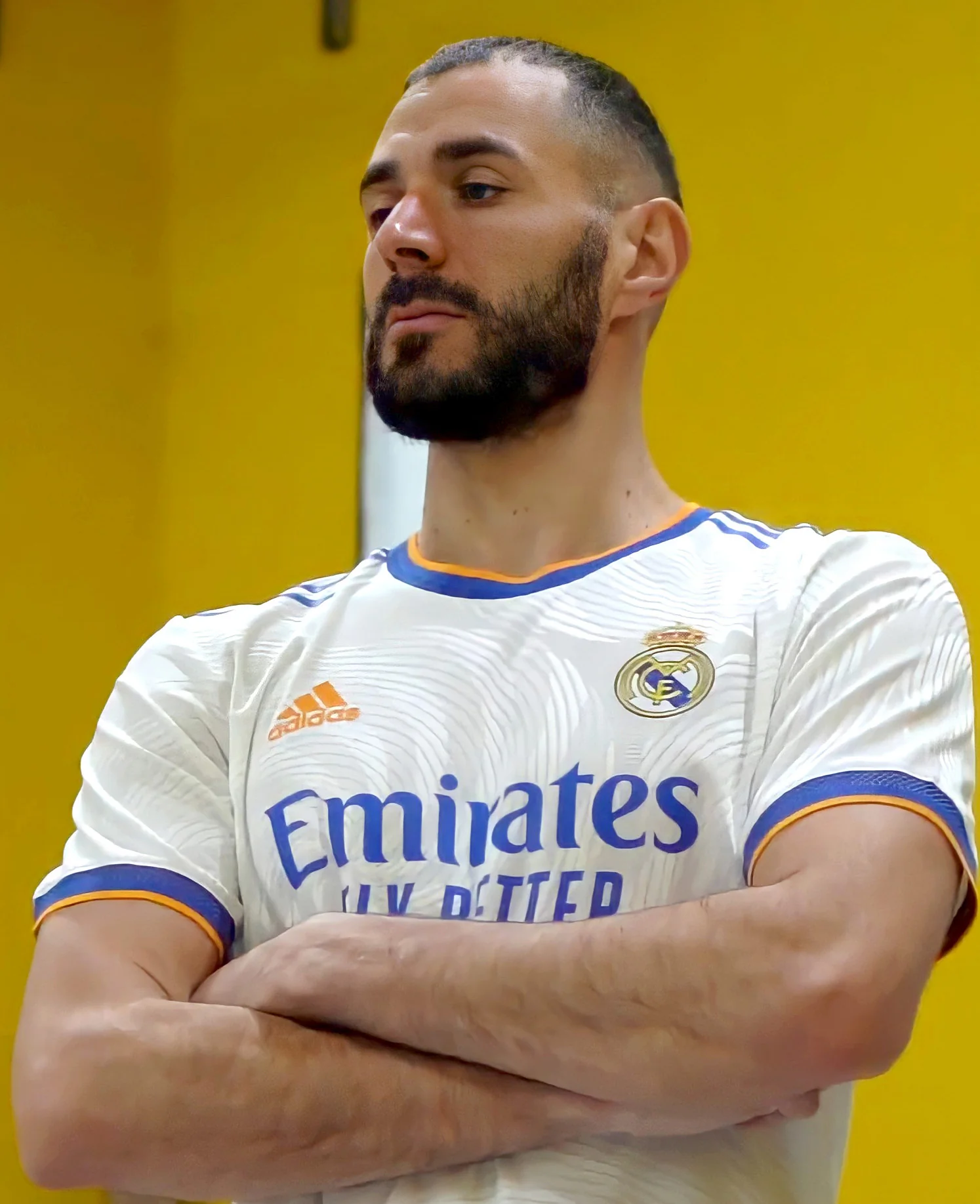 Karim Benzema in the selected documented original photograph